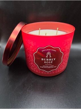 Bubbly Rosé 3-Wick Scented Candle By Bath & Body Works New!